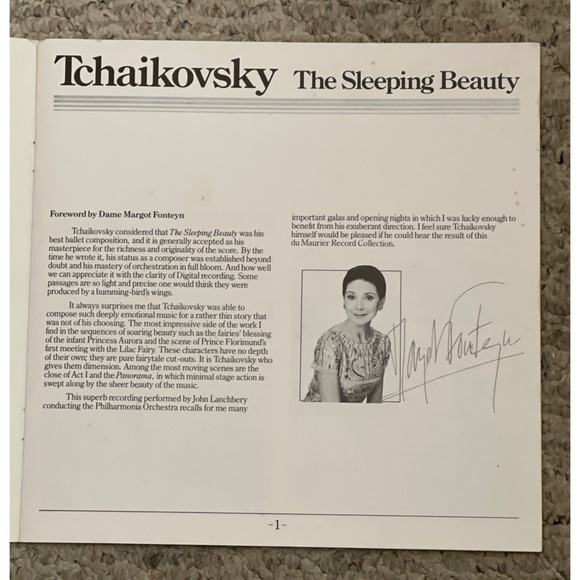 Tchaikovsky The Sleeping Beauty Record Collection w/autograph of Margot Fonteyn - Picture 7 of 14